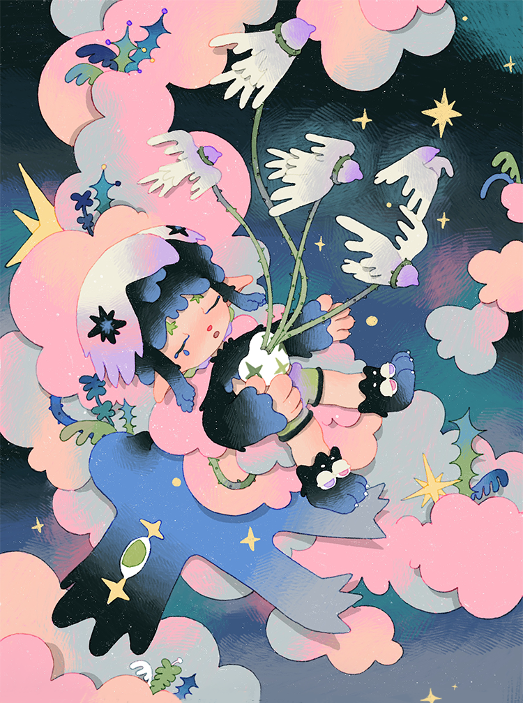 SOMO [Feather Man] The heart of sunset glow is buried under the tree 1