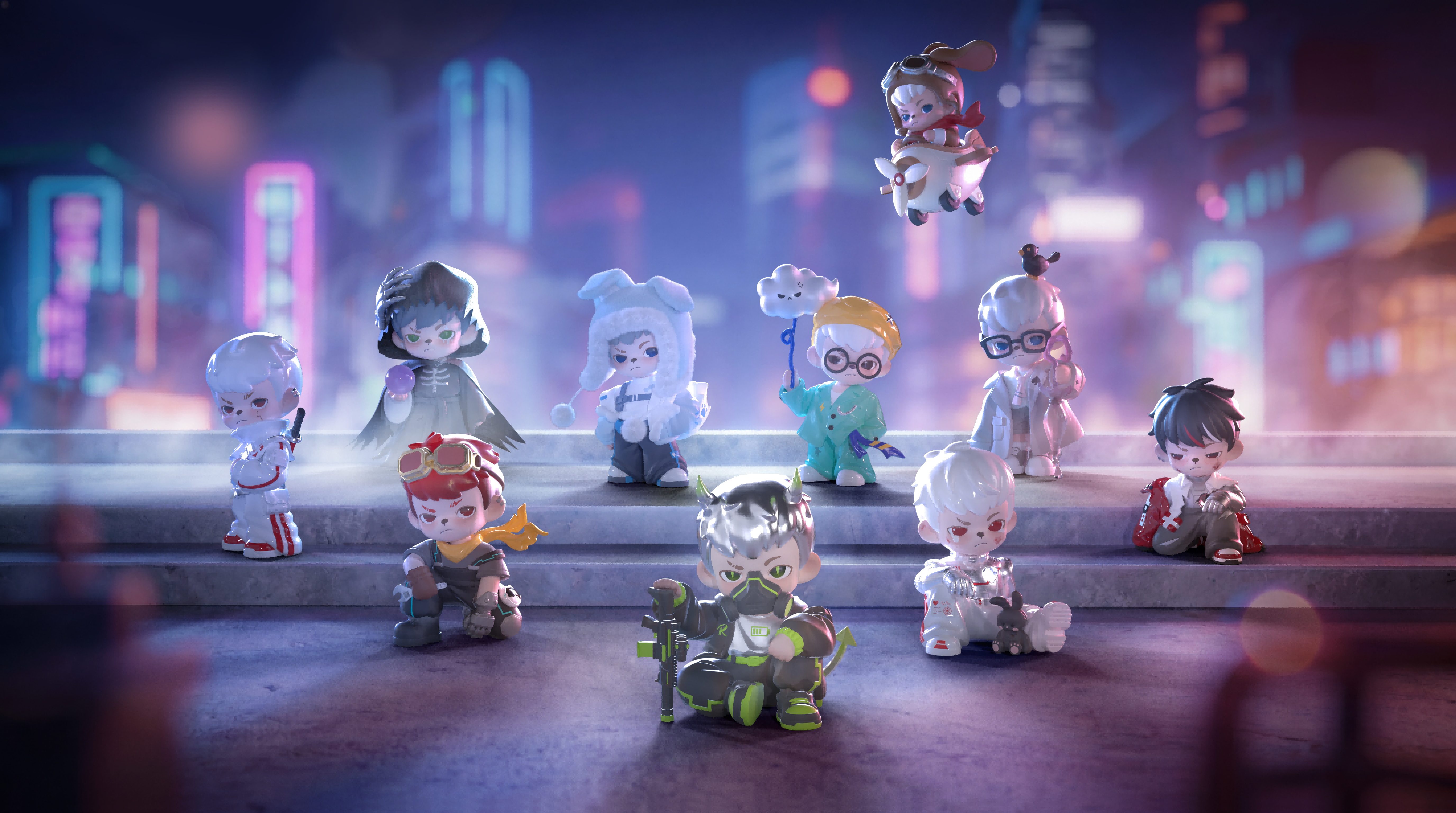 🌟 The Creator’s Story: Rayan "Otherworld" — A Gentle Guardian in a Cyberpunk Street