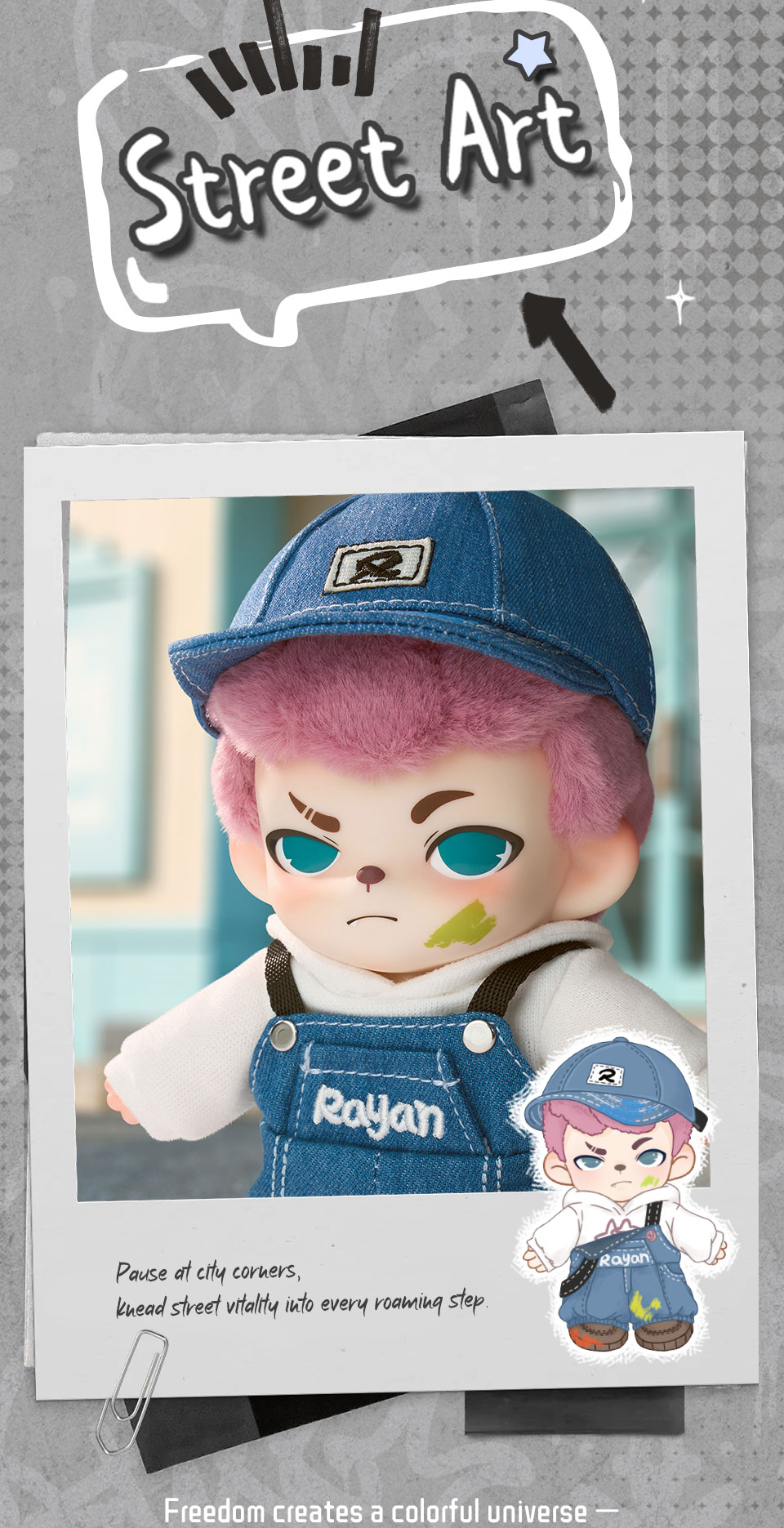 Rayan Urban Walkシリーズぬいぐるみペンダント「クラシック